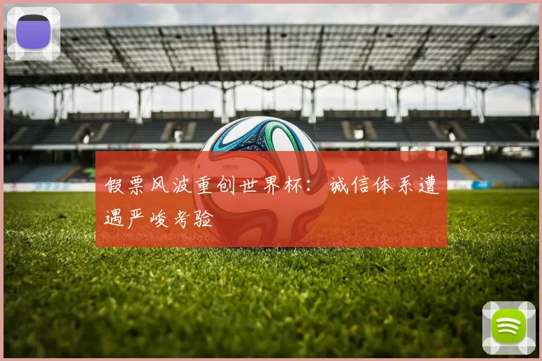 假票风波重创世界杯:诚信体系遭遇严峻考验