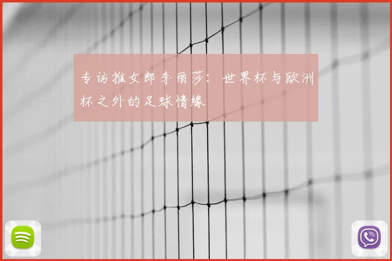 专访推女郎李丽莎：世界杯与欧洲杯之外的足球情缘